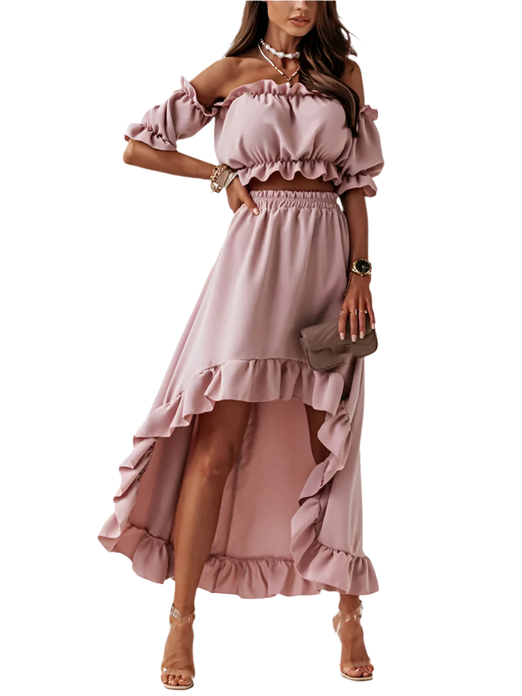 Camila – Elegante Off-Shoulder Dames Terno