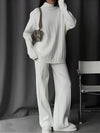 Sofia – Gebreide Dames Loungewear Set in Wit