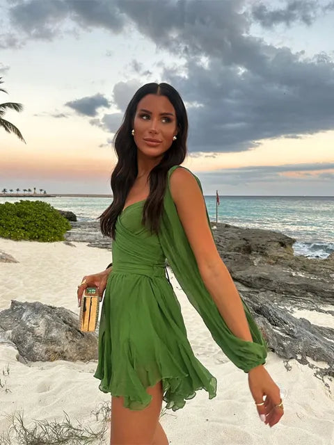 BellaRosa™ Sara Chiffon Mini Jurk