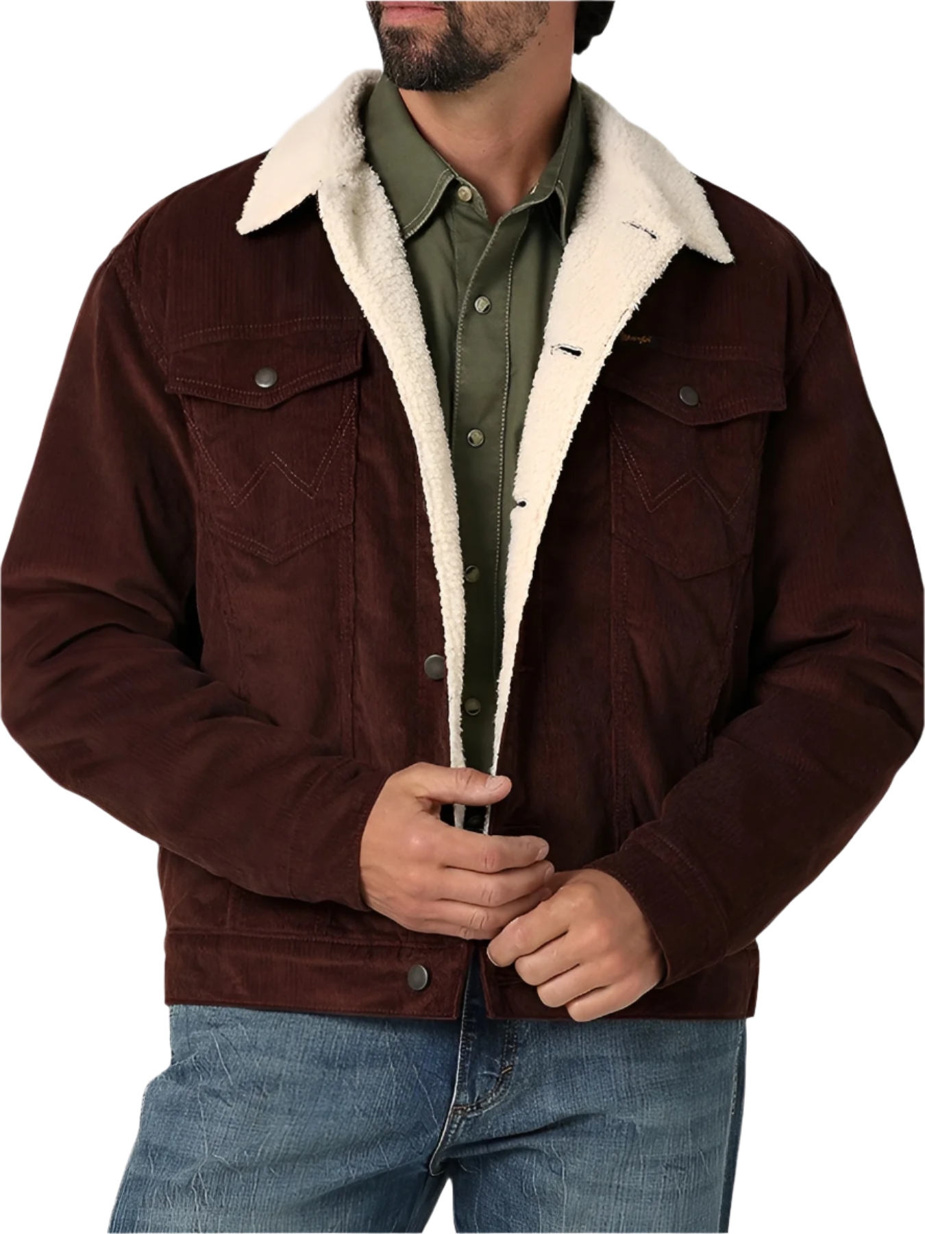 Lorenzo – Heren Corduroy Winterjas met Warme Fleecevoering