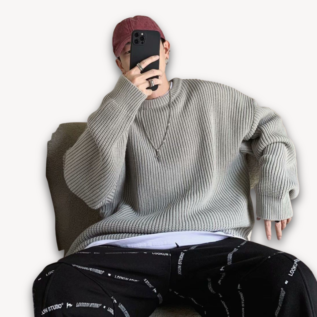 Luca – Oversized Gebreide Wintertrui voor Heren