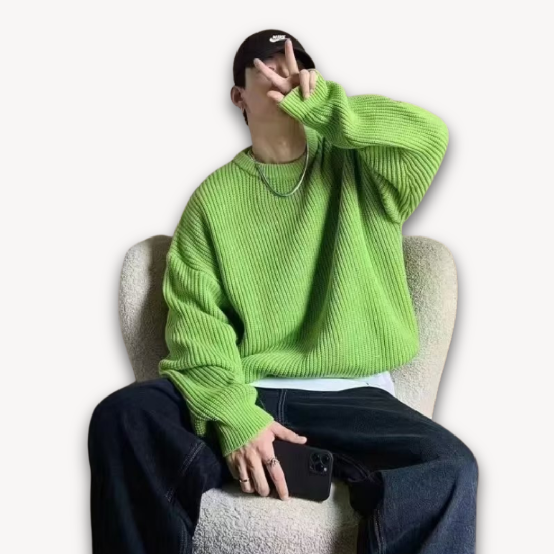 Luca – Oversized Gebreide Wintertrui voor Heren