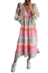Kyoka – Luchtige damesjurk met kleurrijk silhouet en zomerse charme