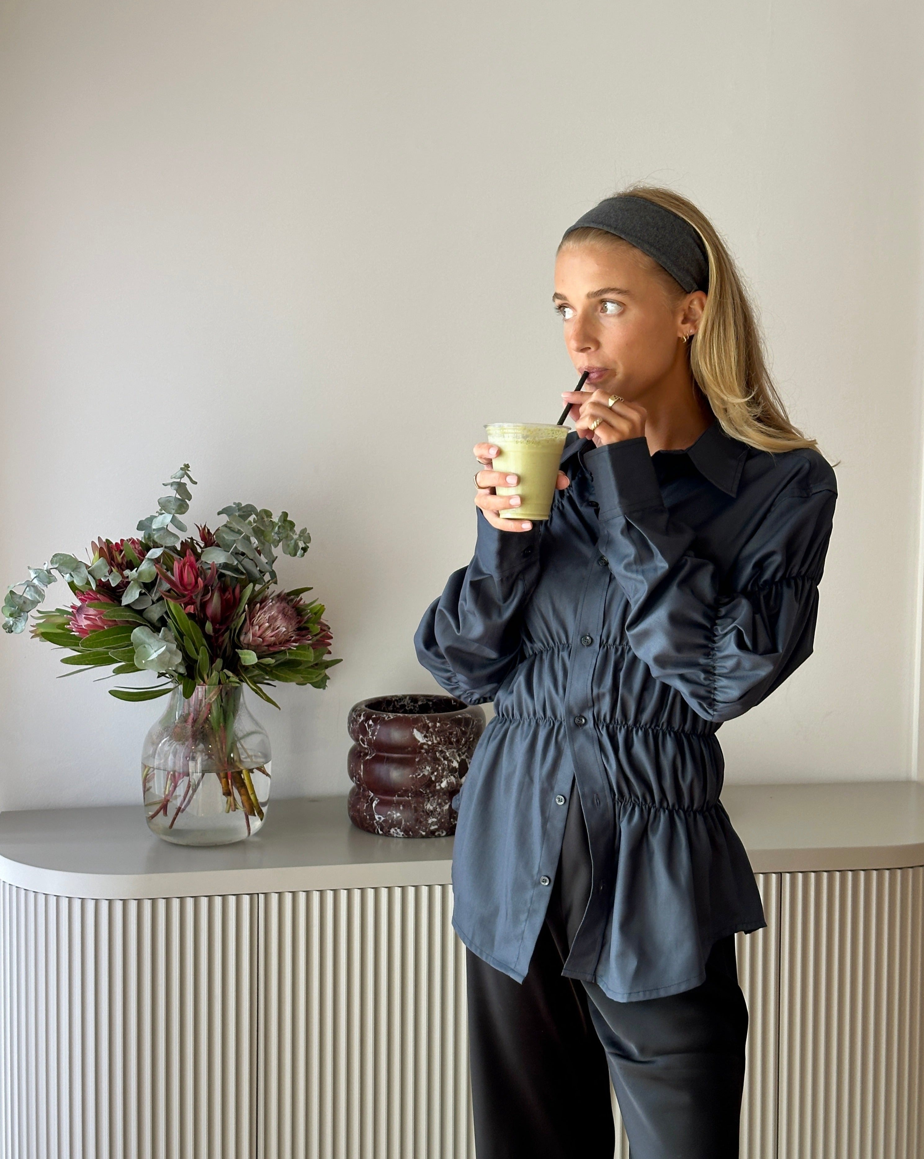 Clara – Kreukeltextuur Dames Blouse met Relaxte Pasvorm