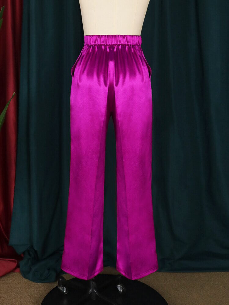StefanoGualtieri Roze satijnen broek Voor Vrouwen