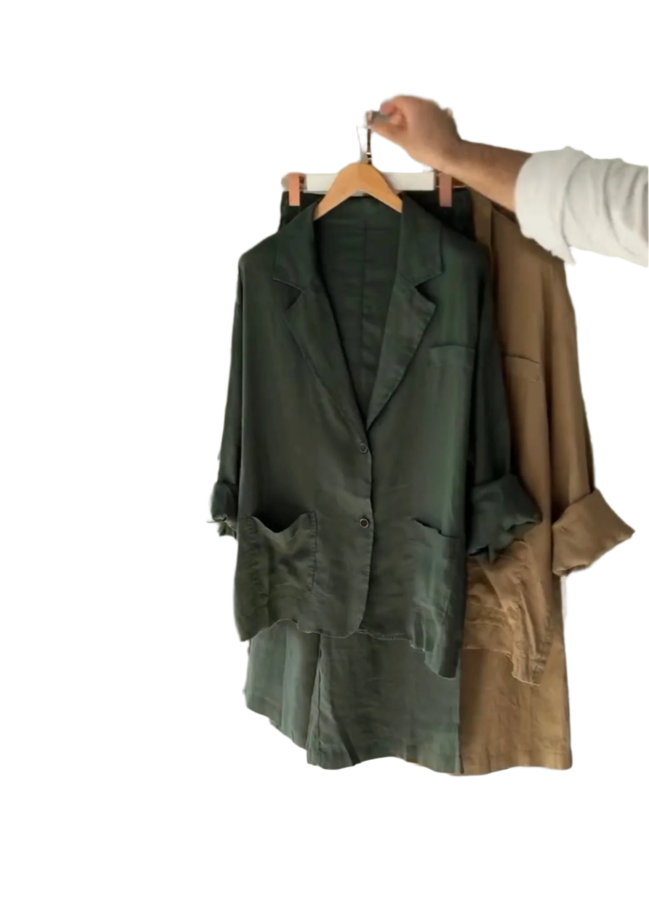 MarcoDelano Dames Jas Stijl Shirt & Plazo Set