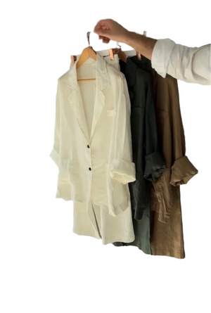 MarcoDelano Dames Jas Stijl Shirt & Plazo Set