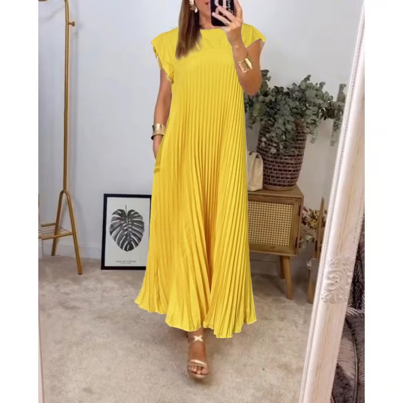 Chiara – Tijdloos Comfort Dames Midi Jurk