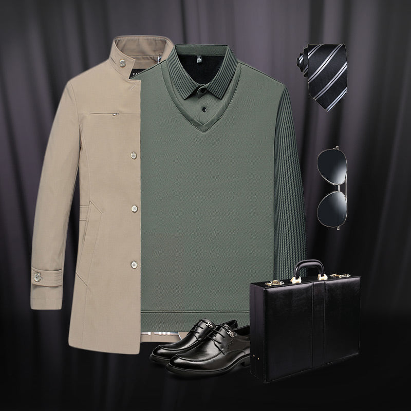 MatteoRica™ Heren Gebreid Manchet Shirt