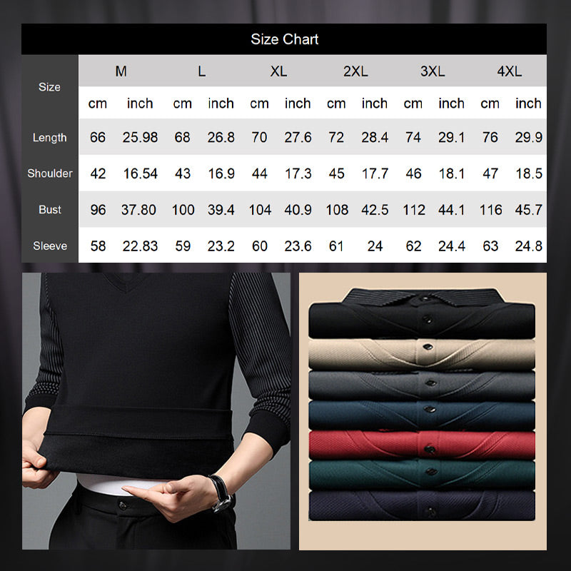 MatteoRica™ Heren Gebreid Manchet Shirt