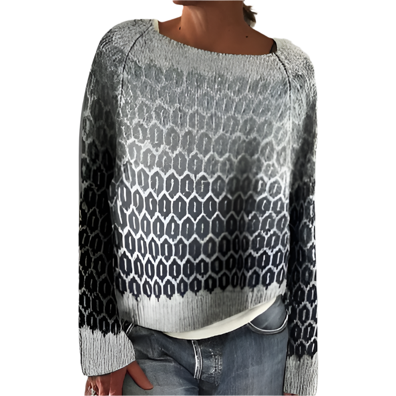 Elena – Casual Gebreide Damestrui met Patroon