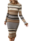Strivella – Multicolor Gebreide Jurk voor Dames met Strepen