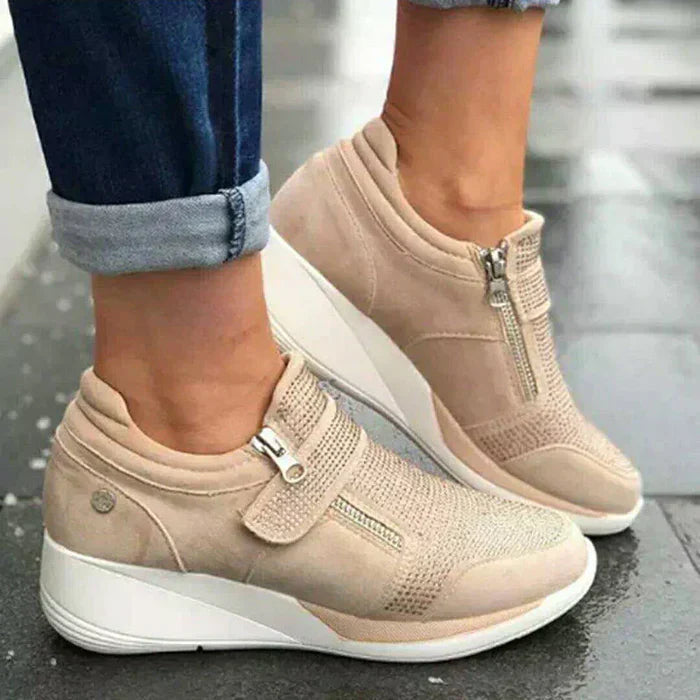 Sofia – Rhinestone Wedge Sneakers voor Dames
