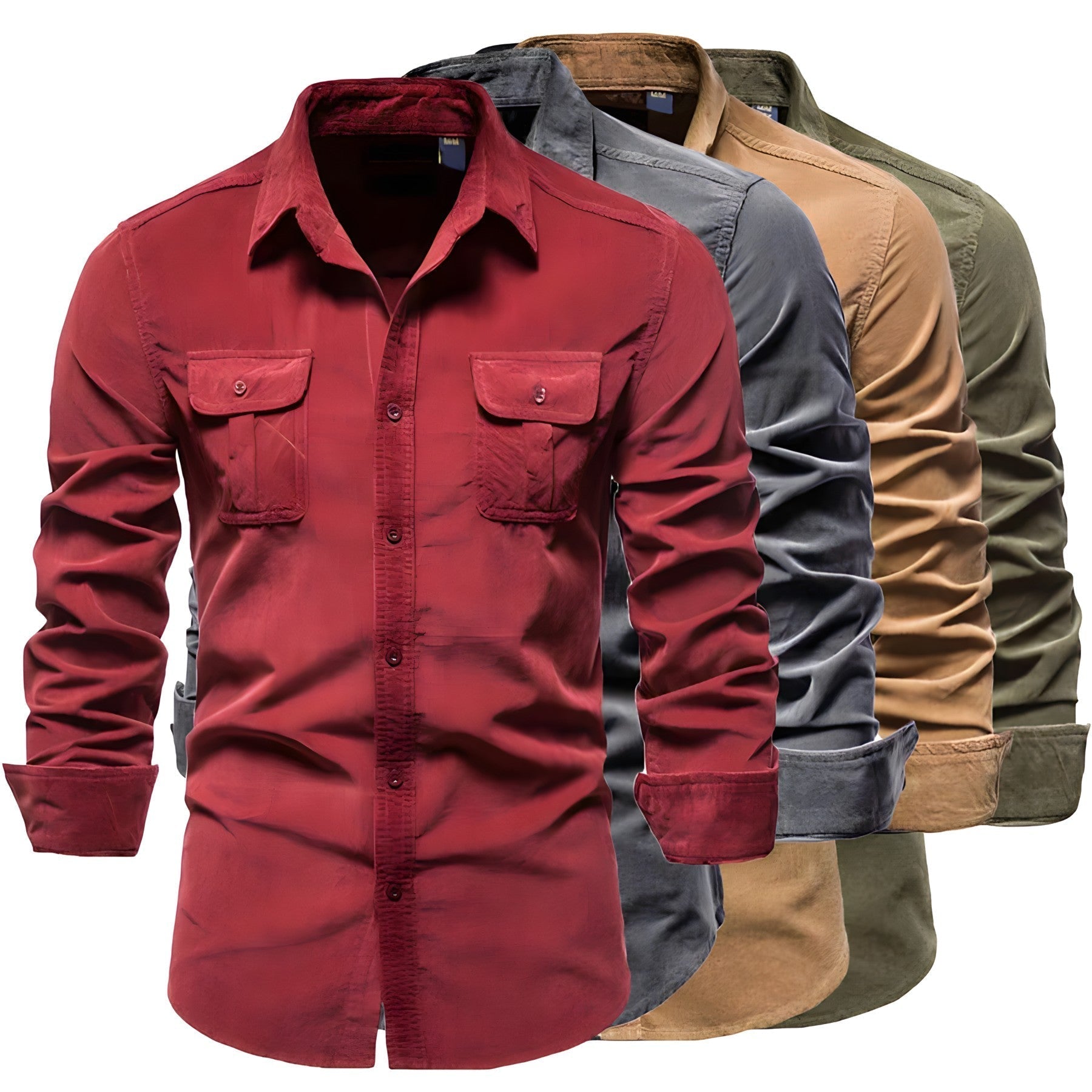 Fausto – Casual Heren Overhemd met Stijlvolle Details