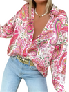 Isabella – Paisley Print Dames Blouse met Lange Mouwen