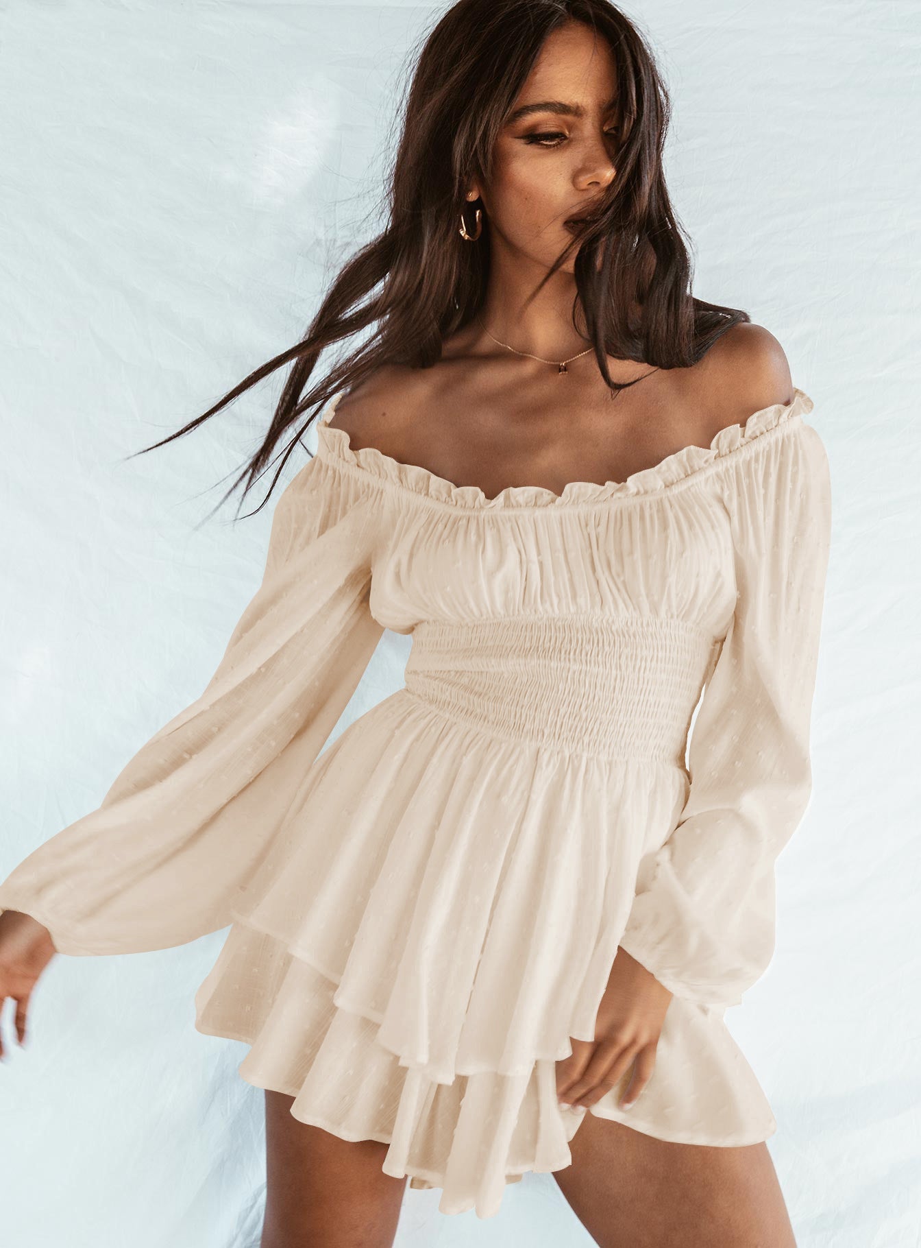 Sofia – Elegante Zomerjurk met Off-Shoulder Ontwerp