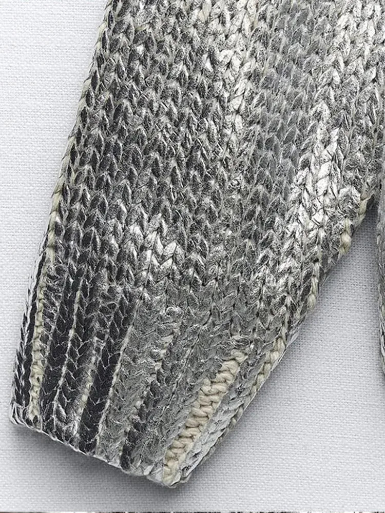 GinaAlloy™ Metallic Vrouwen Trui