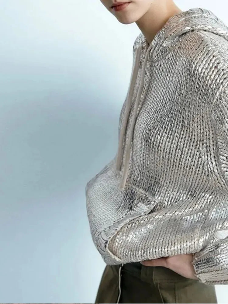 GinaAlloy™ Metallic Vrouwen Trui