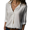 Darlene – Elegante Dames Blouse met Italiaanse Kraag van Satijn
