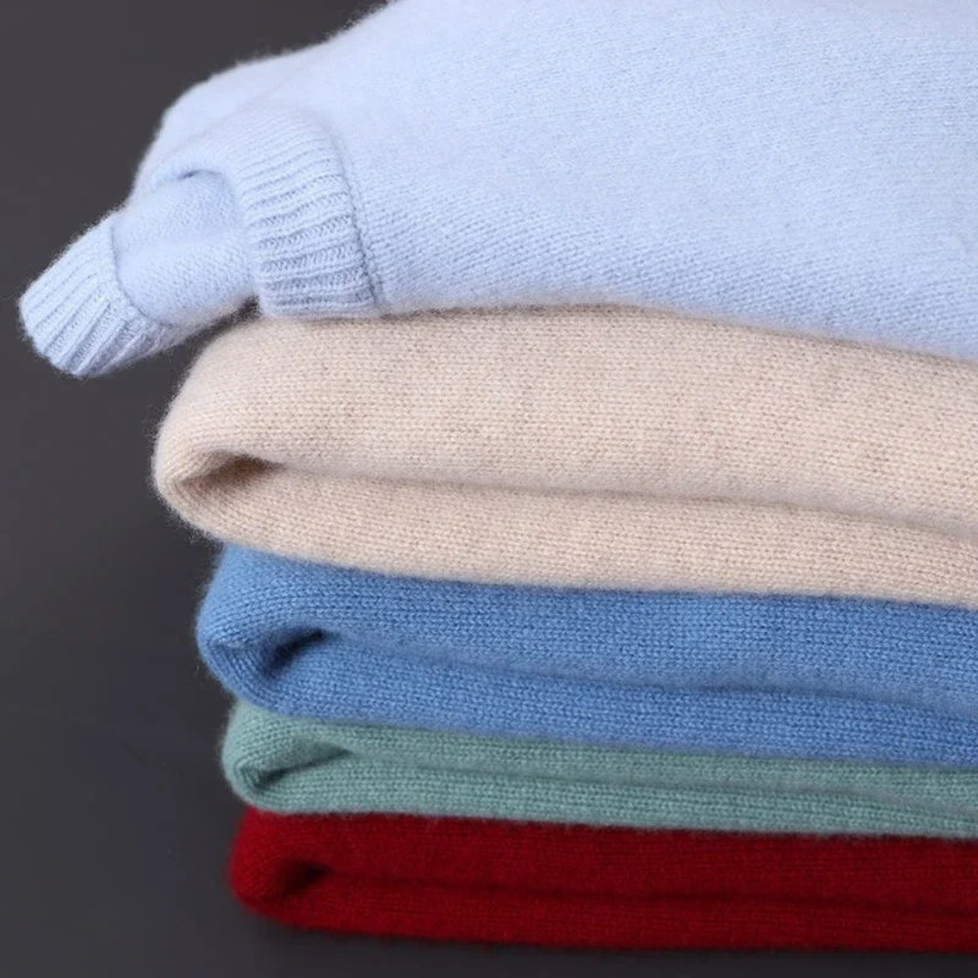 Vata – Cashmere Heren Trui met Ronde Hals