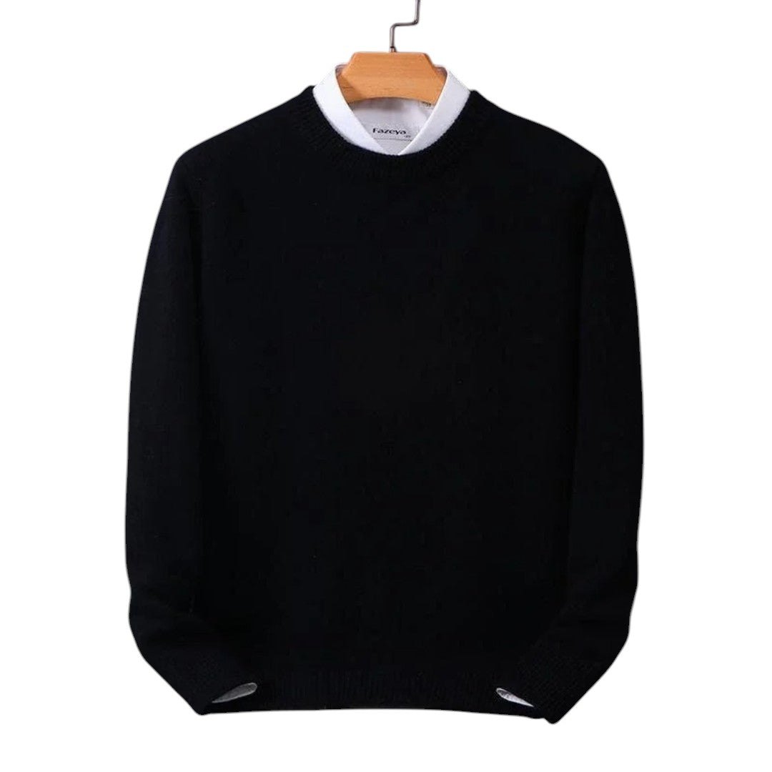 Vata – Cashmere Heren Trui met Ronde Hals