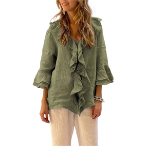 Isabella – Elegante Dames Ruffle Blouse