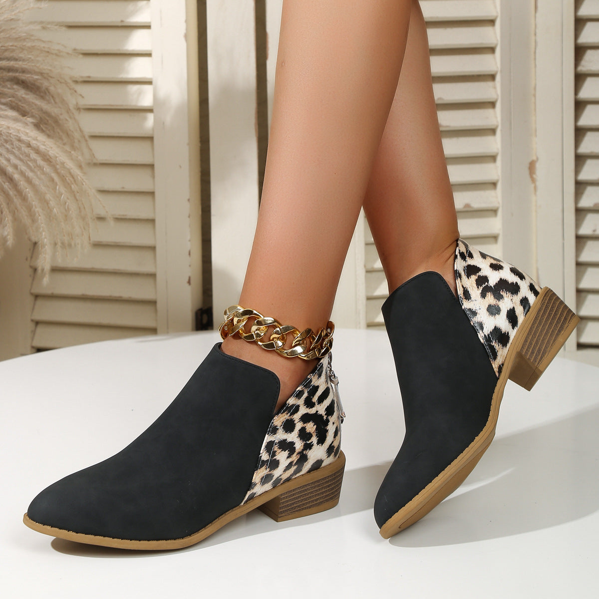 Irene – Dames Suède-Look Boots met Blokhak