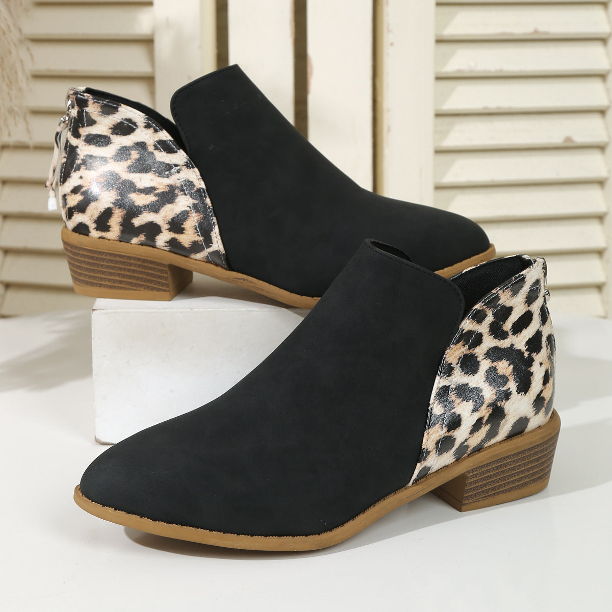 Irene – Dames Suède-Look Boots met Blokhak
