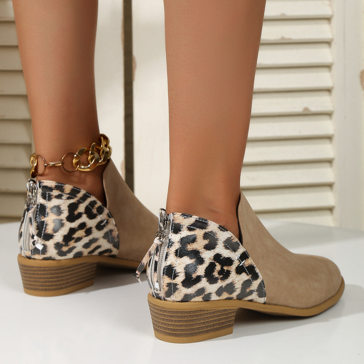 Irene – Dames Suède-Look Boots met Blokhak