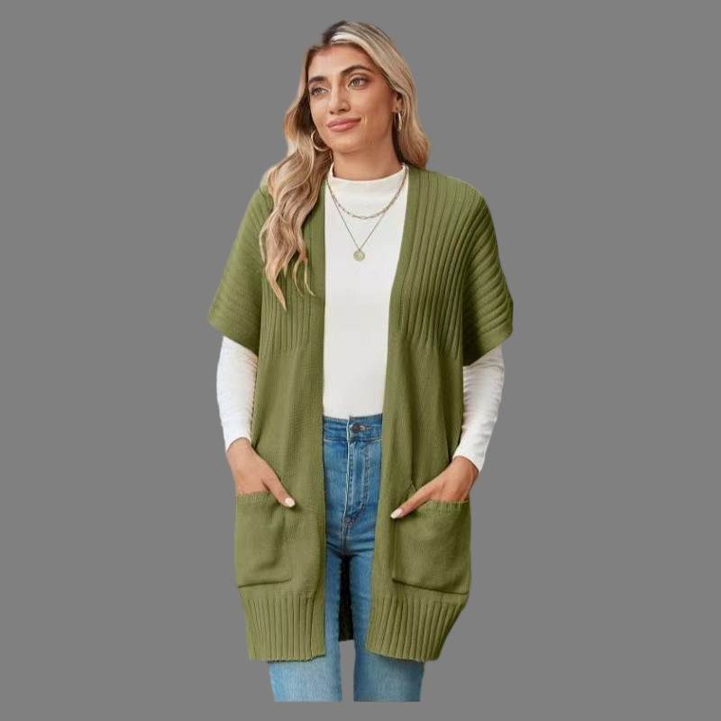 Delaney – Lichtgewicht Dames Open-Front Gebreid Vest