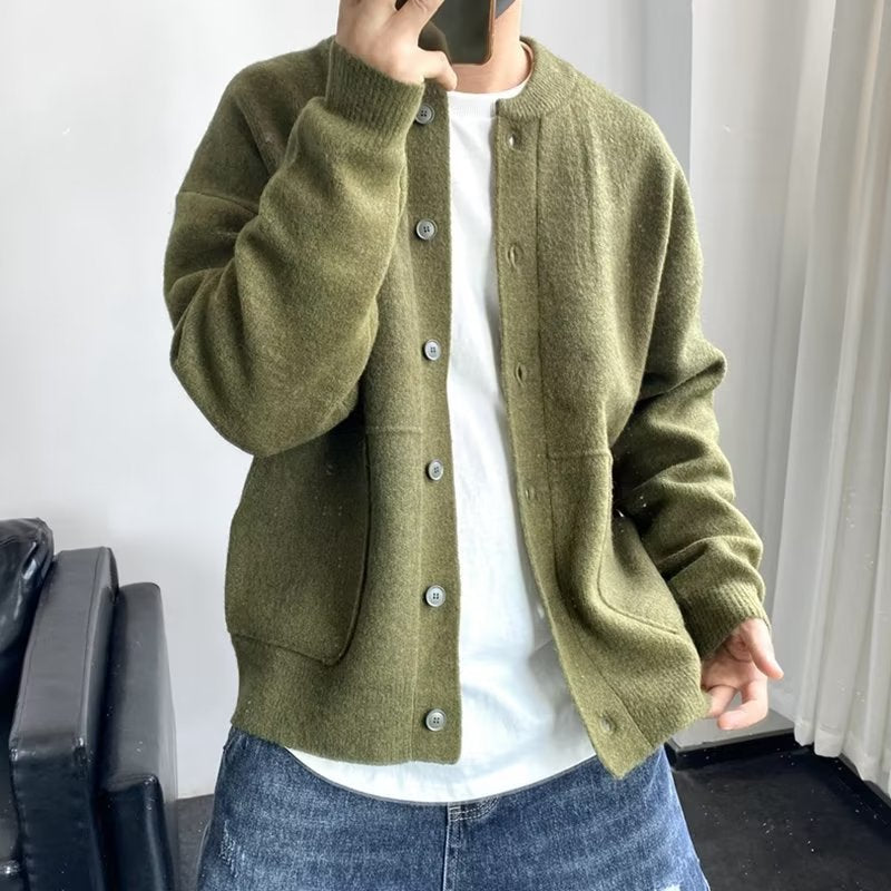 Matteo – Gebreid Cashmere Herencardigan met Knopen