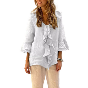 Isabella – Elegante Dames Ruffle Blouse