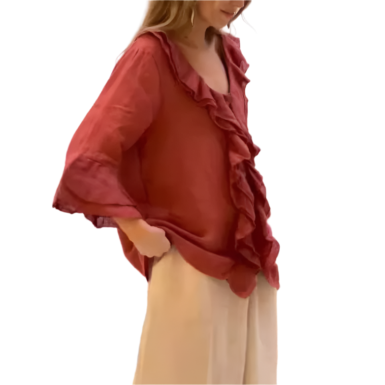 Isabella – Elegante Dames Ruffle Blouse