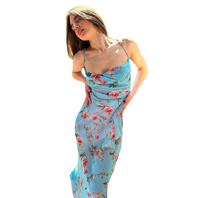 SlimLinea™ Slim Fit Slipjurk met print