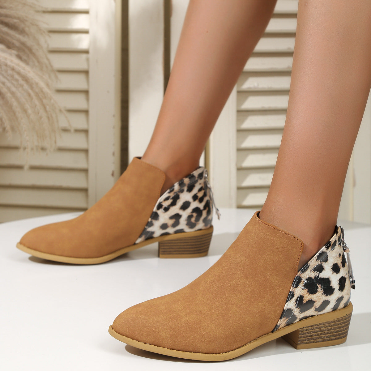 Irene – Dames Suède-Look Boots met Blokhak