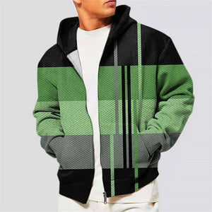 Lorenzo – Gedrukte Heren Hooded Cardigan