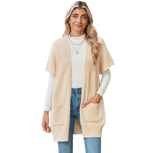 Delaney – Lichtgewicht Dames Open-Front Gebreid Vest