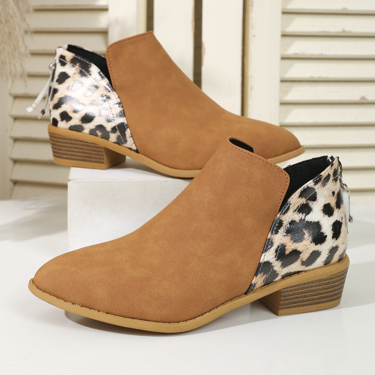 Irene – Dames Suède-Look Boots met Blokhak