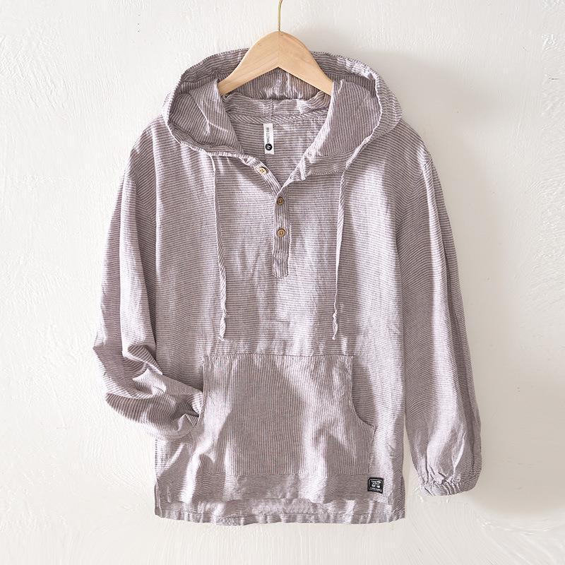 VittorioLupo Heren Shirt Met Lange Mouw Met Hoodie Voor Heren