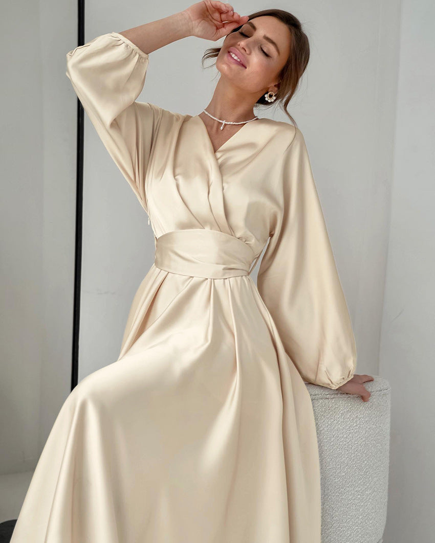 Jolina – Elegante Slim Fit Lange Jurk voor Dames