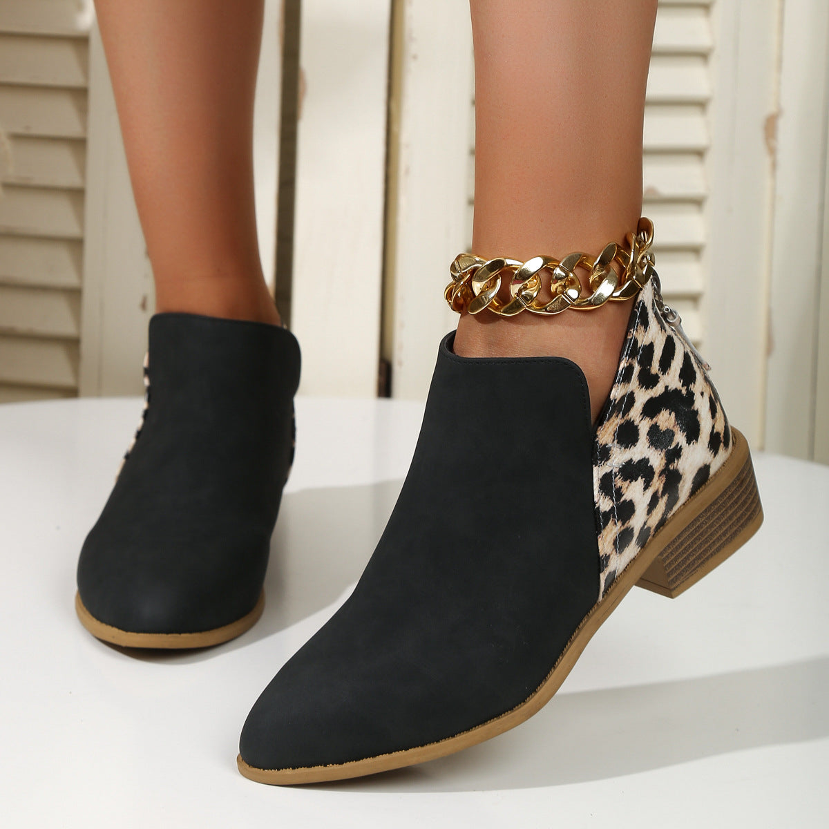 Irene – Dames Suède-Look Boots met Blokhak