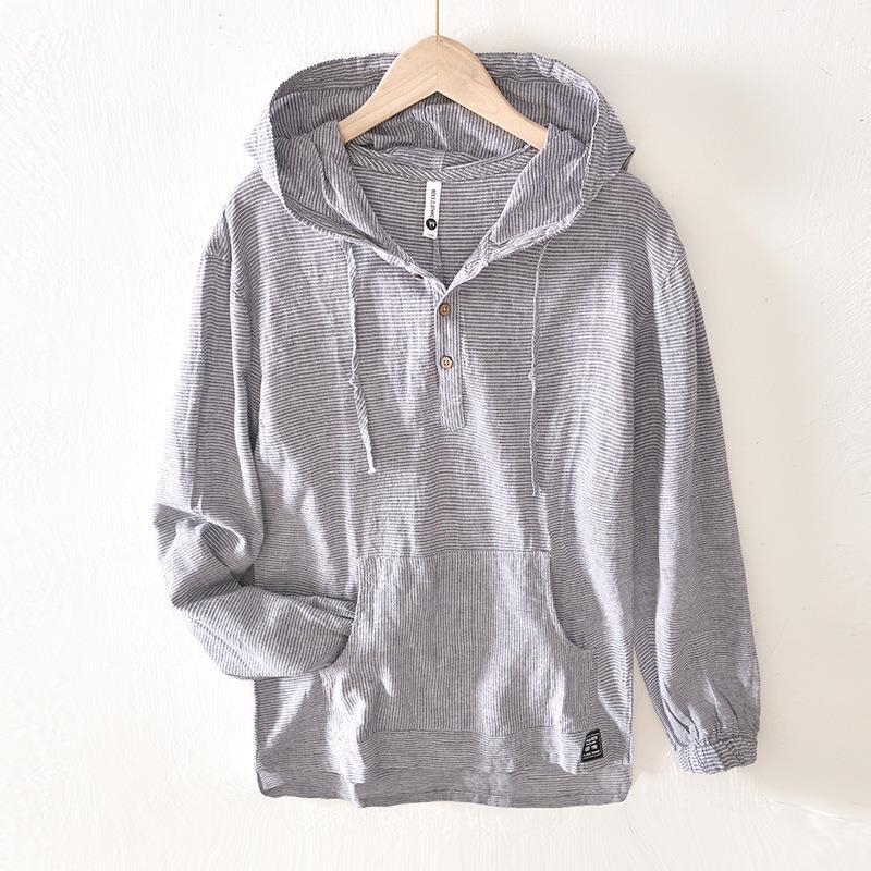 VittorioLupo Heren Shirt Met Lange Mouw Met Hoodie Voor Heren