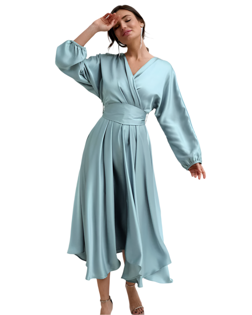 Jolina – Elegante Slim Fit Lange Jurk voor Dames
