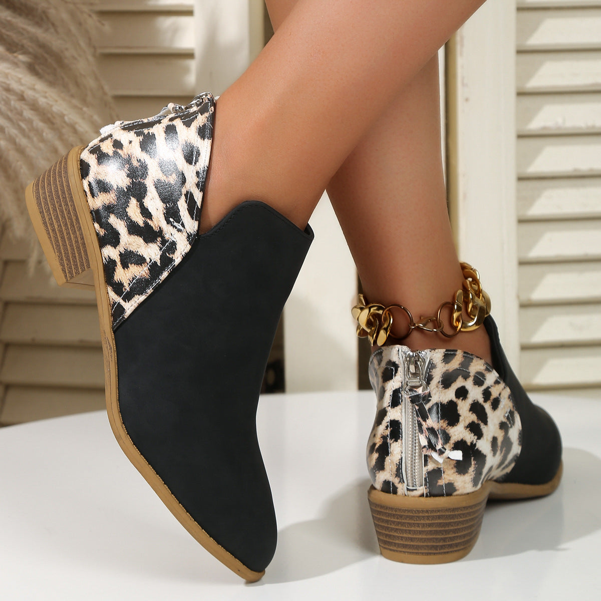 Irene – Dames Suède-Look Boots met Blokhak