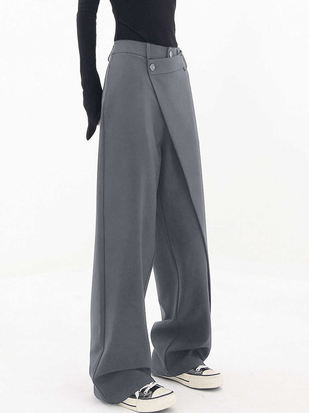 Camila – Asymmetrische Dames Plooi-Broek