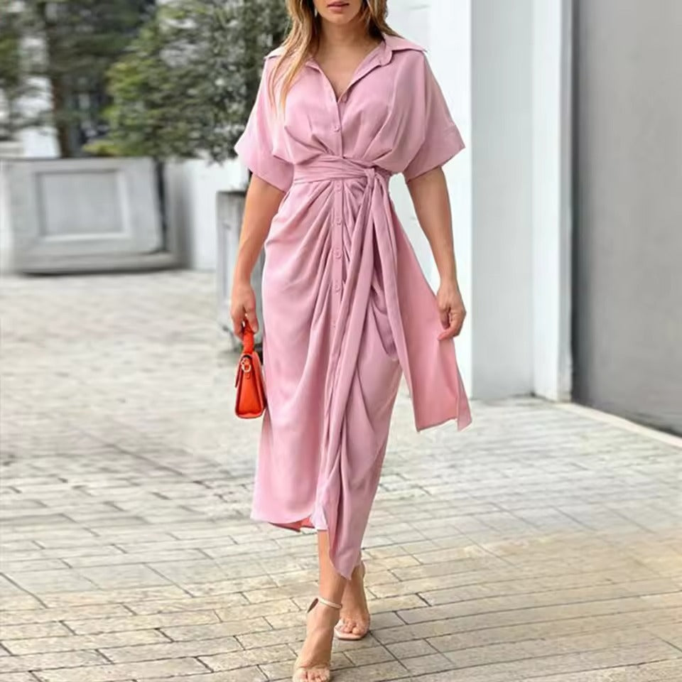 Giulietta – Zomers Dames Maxi Jurk met Knoopsluiting en Valt Elegant