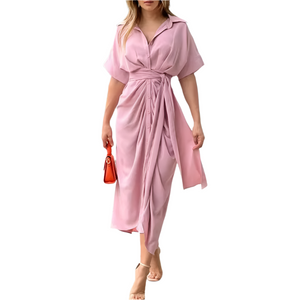Giulietta – Zomers Dames Maxi Jurk met Knoopsluiting en Valt Elegant