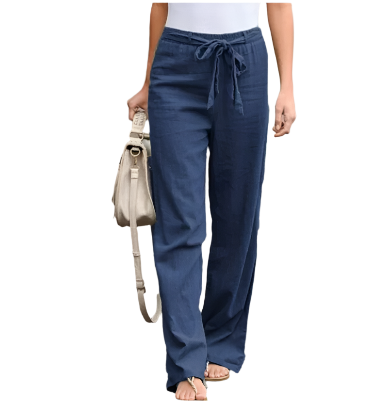 Camille – Elegante High-Waist Damesbroek met Taps Toelopende Pijpen