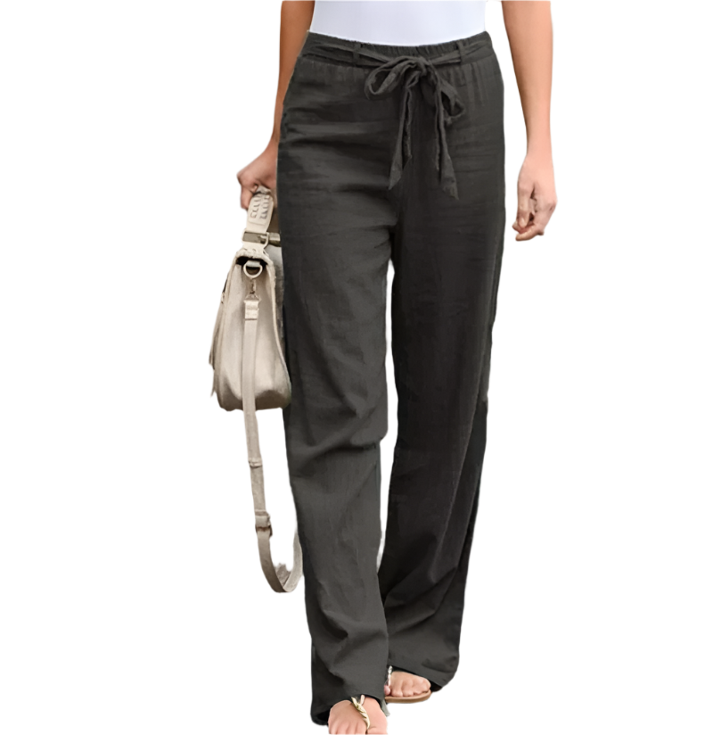 Camille – Elegante High-Waist Damesbroek met Taps Toelopende Pijpen