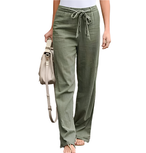 Camille – Elegante High-Waist Damesbroek met Taps Toelopende Pijpen